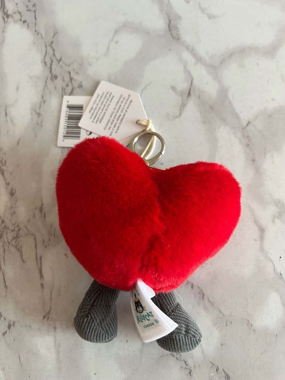 Jellycat Amuseables Heart Bag Charm 100% authentic - Picture 4 of 6